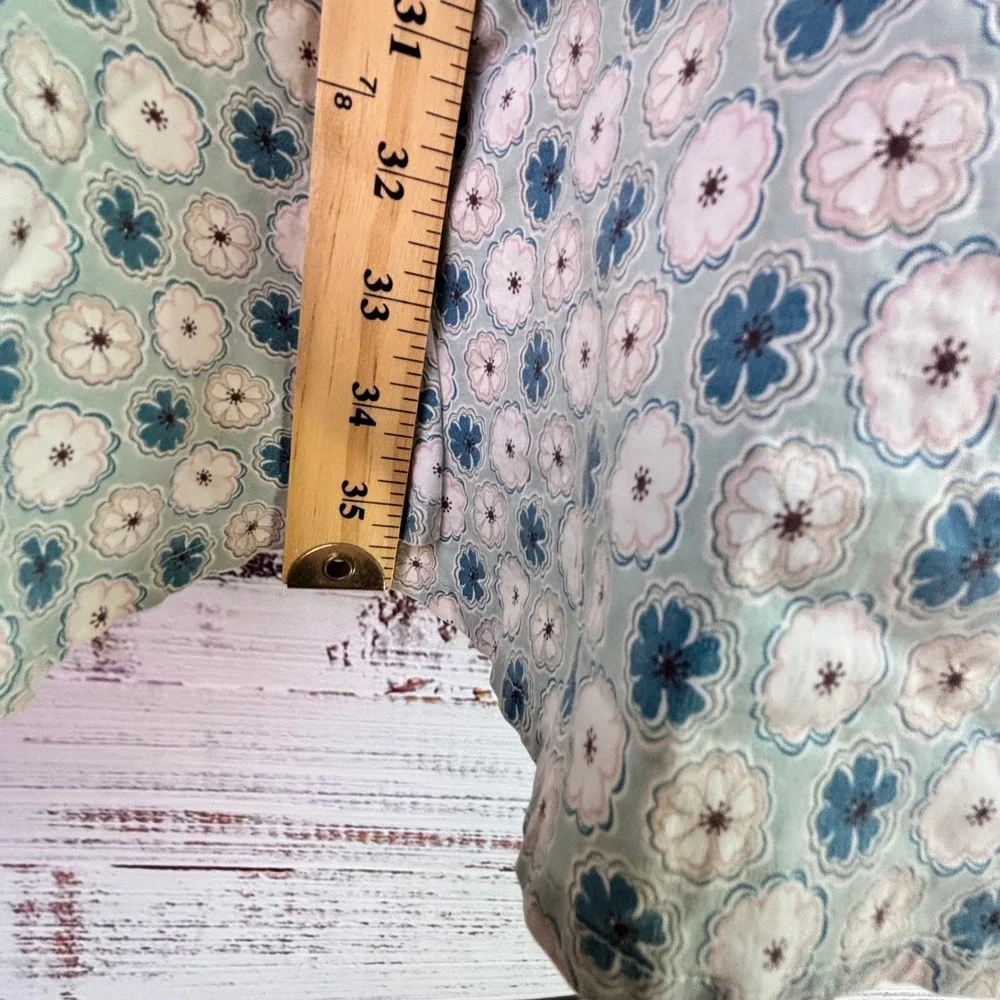 Handmade‎ Vintage Floral Sleeveless Dress Kids 10 Blue Pink Cottagecore Retro